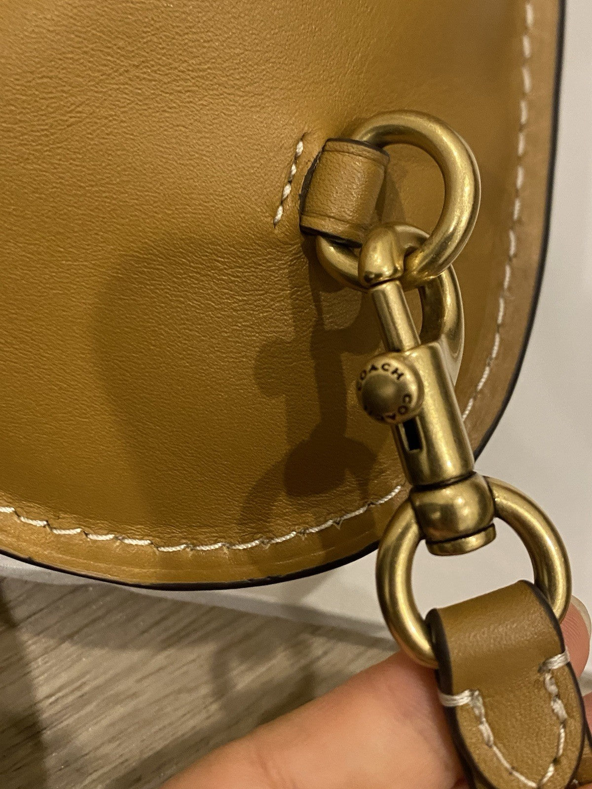 Coach CBR54 Bear Kisslock Frame Bag Glovetanned Leather NWT
