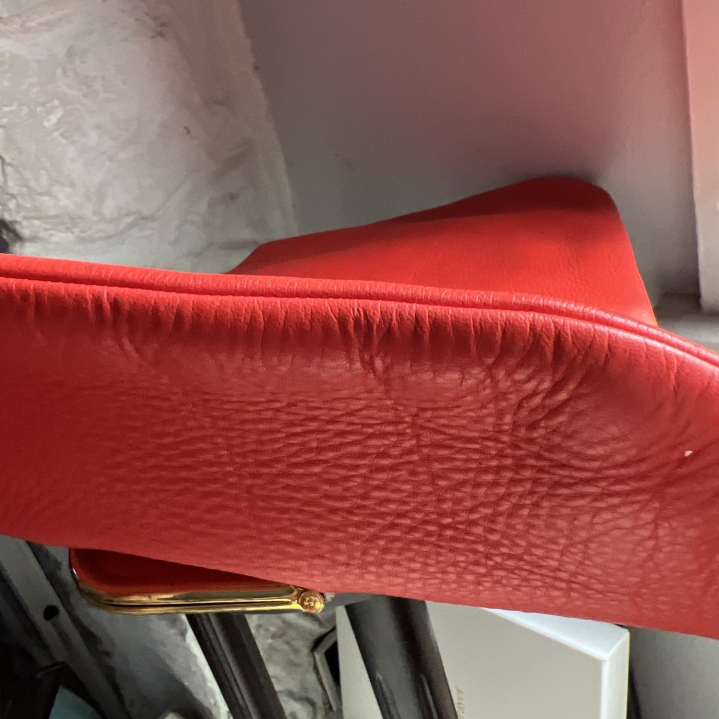 Vintage COACH Bonnie Cashin Leather Sling Cashin Carry Muffet Kisslock Bag Red
