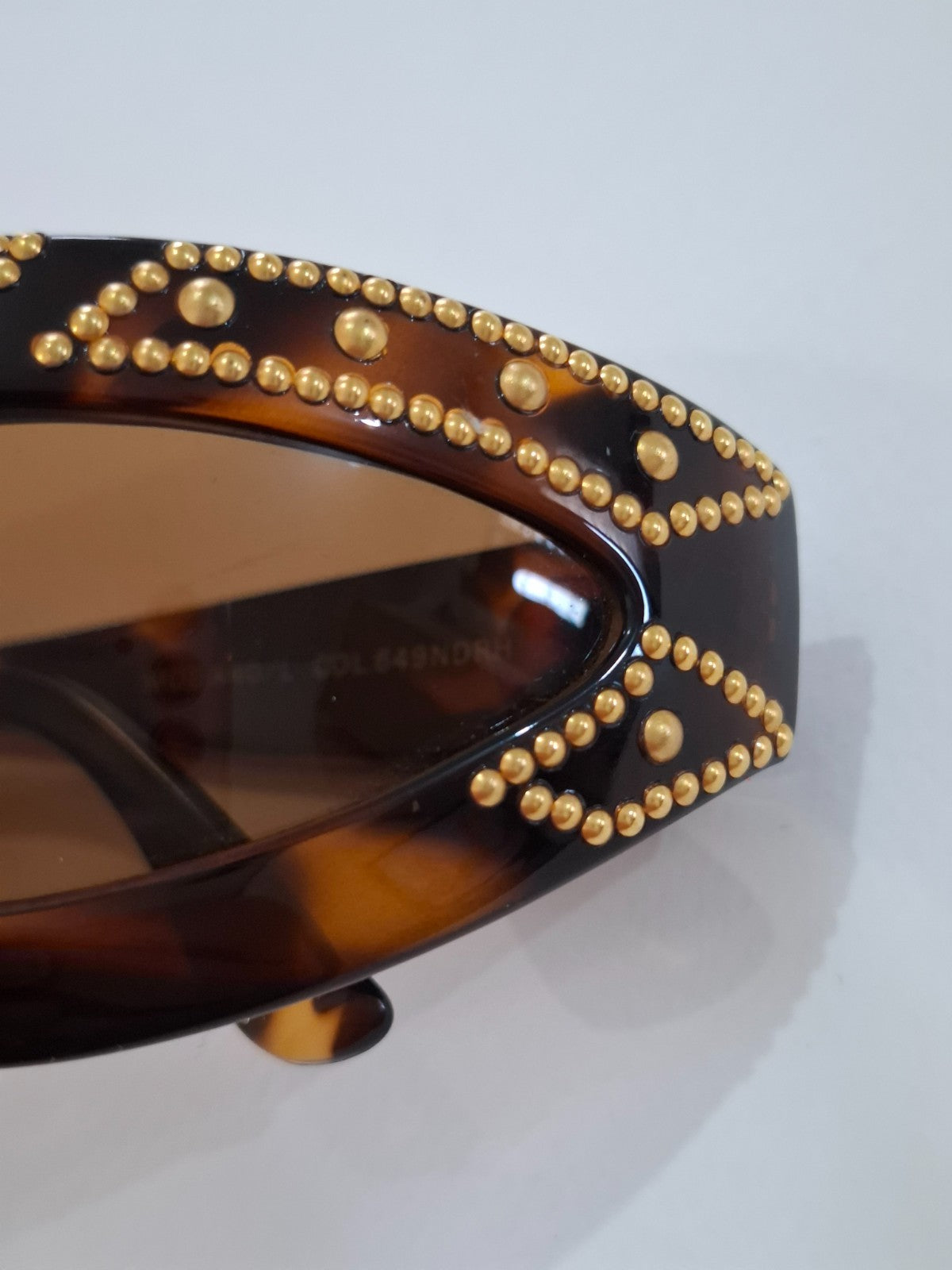 Vintage Y2K Gianni Versace 440/L 649NDRH Unisex Brown Tortoise Shell Sunglasses
