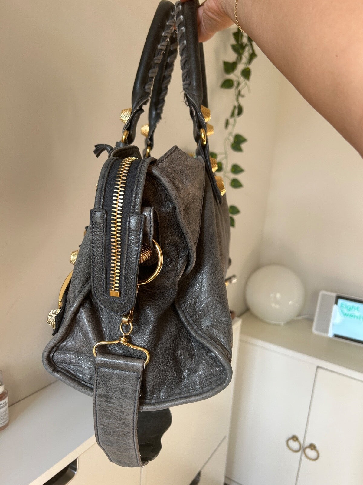 Balenciaga Part Time City Bag Anthracite GGH Giant Gold Grey Leather Y2K