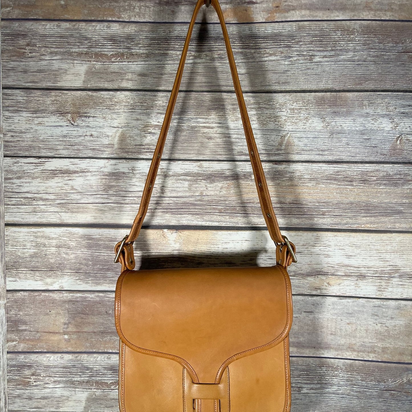 Vintage 1970’s Coach Bag Courier Bonnie Cashin Tan Brown Rare NYC USA