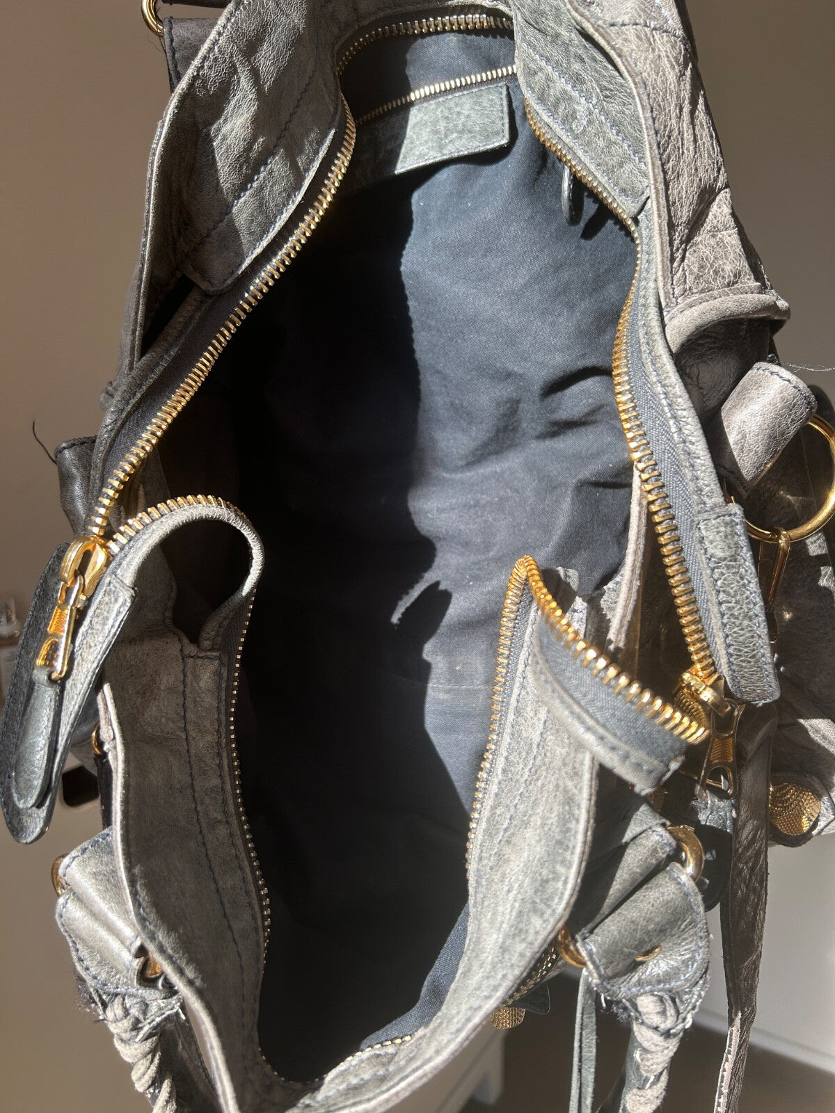 Balenciaga Part Time City Bag Anthracite GGH Giant Gold Grey Leather Y2K