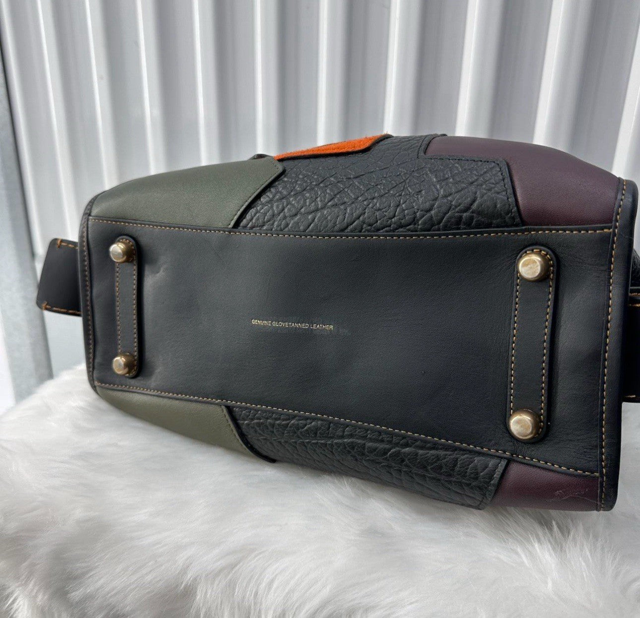 RARE Coach Rogue 1941 Patchwork Leather Shoulder Bag Handbag Purse Multicolor