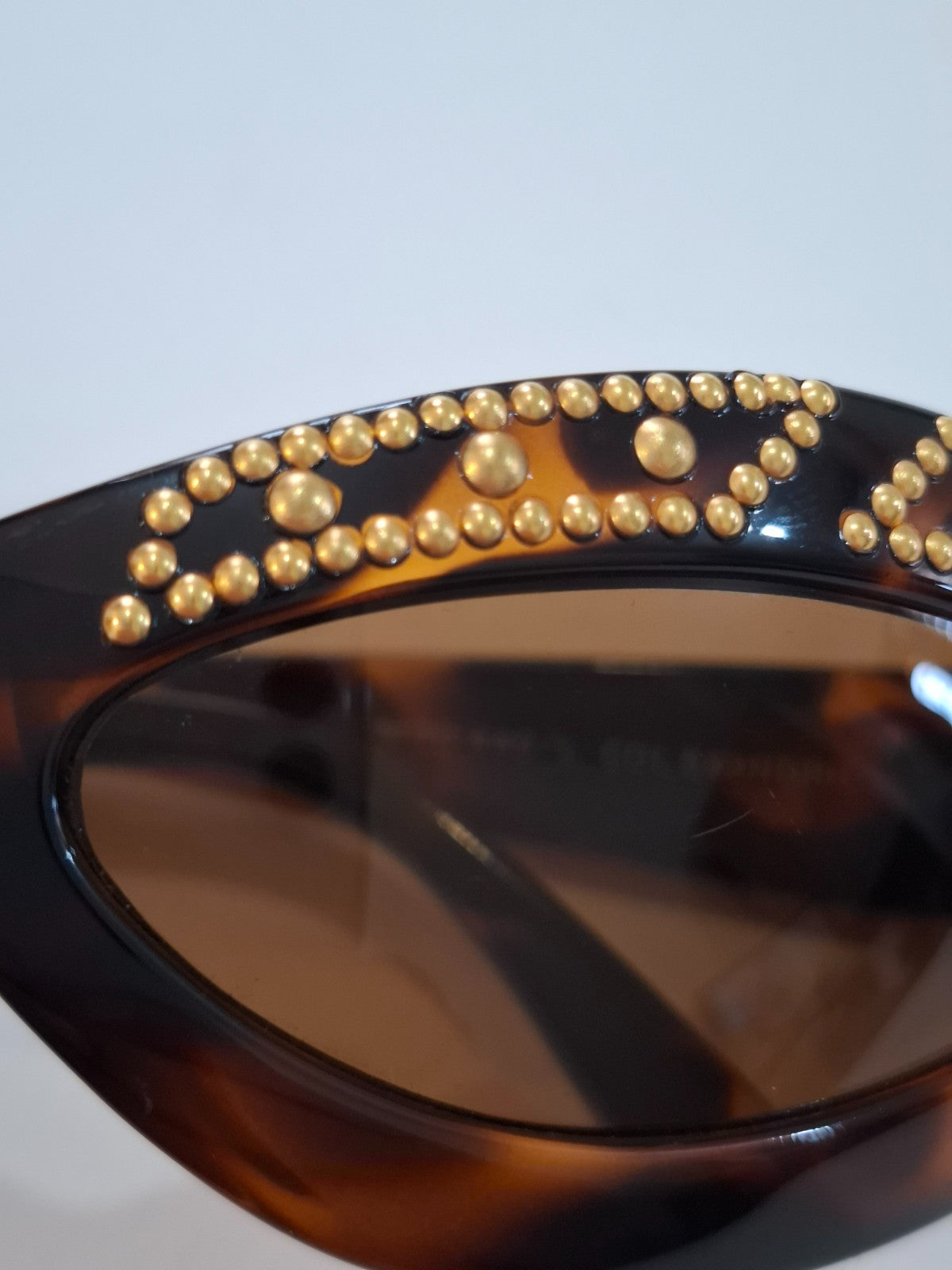 Vintage Y2K Gianni Versace 440/L 649NDRH Unisex Brown Tortoise Shell Sunglasses