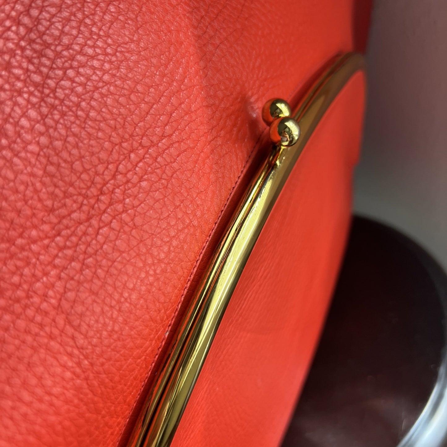Vintage COACH Bonnie Cashin Leather Sling Cashin Carry Muffet Kisslock Bag Red