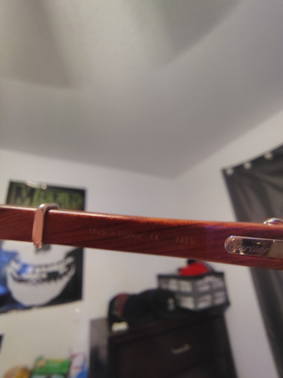 cartier glasses authentic wood giverny vintage
