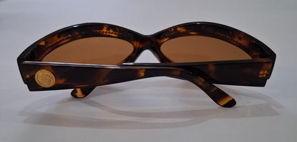 Vintage Y2K Gianni Versace 440/L 649NDRH Unisex Brown Tortoise Shell Sunglasses