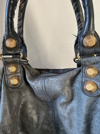 Balenciaga Part Time City Bag Anthracite GGH Giant Gold Grey Leather Y2K