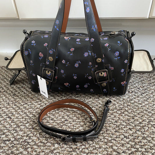 COACH 1941 VINTAGE PRAIRIE PRINT BLACK/MULTI GLOVETANNED MAILBOX 35 30571