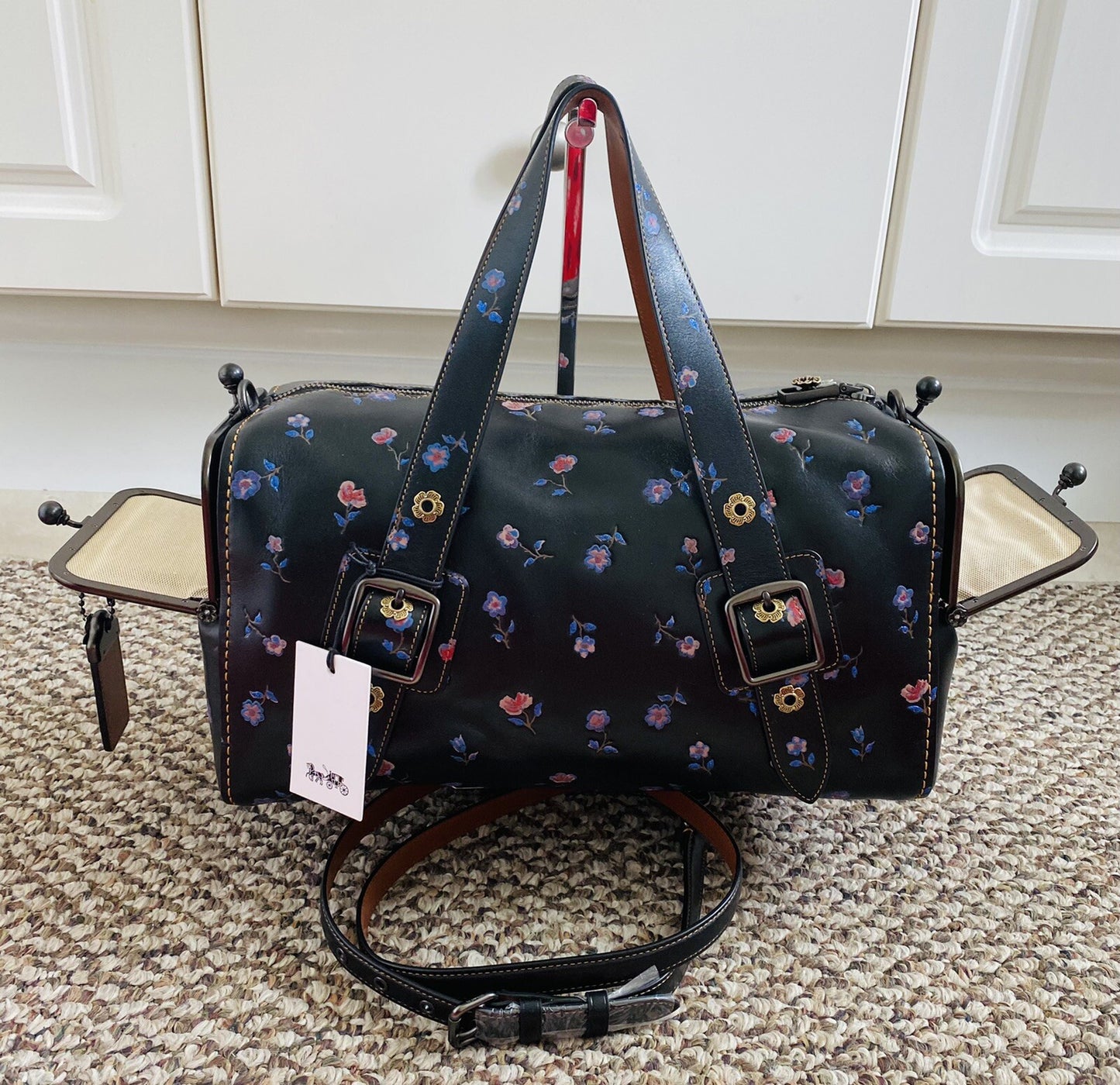 COACH 1941 VINTAGE PRAIRIE PRINT BLACK/MULTI GLOVETANNED MAILBOX 35 30571