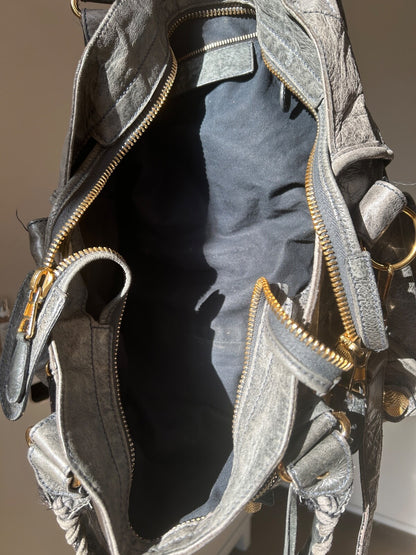 Balenciaga Part Time City Bag Anthracite GGH Giant Gold Grey Leather Y2K
