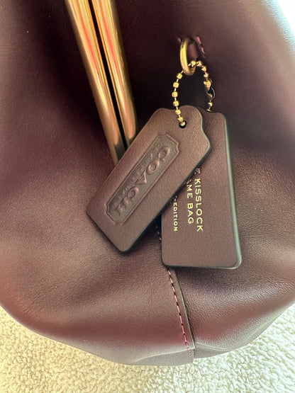 Coach large Kisslock frame bag- Black Currant