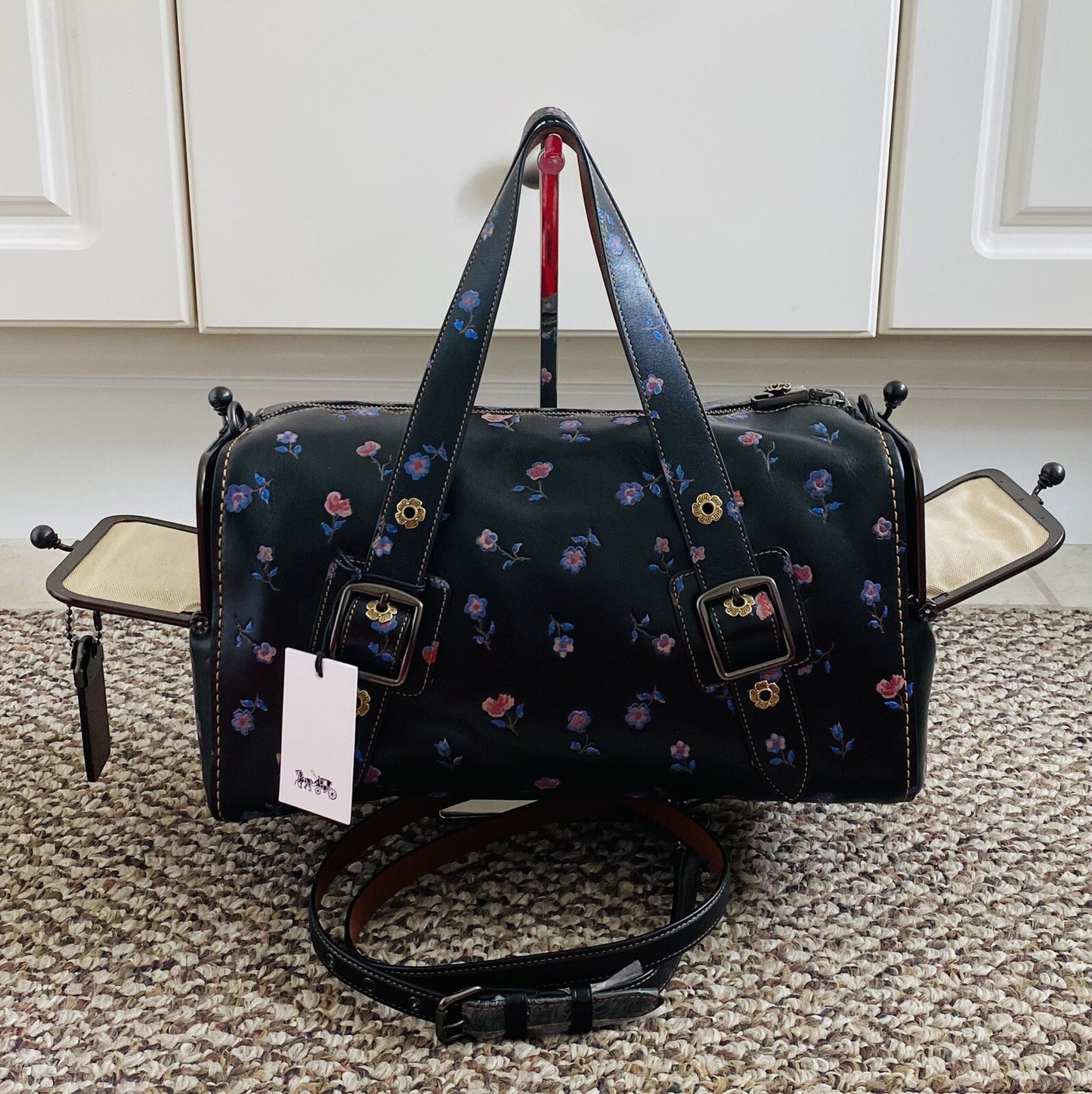 COACH 1941 VINTAGE PRAIRIE PRINT BLACK/MULTI GLOVETANNED MAILBOX 35 30571