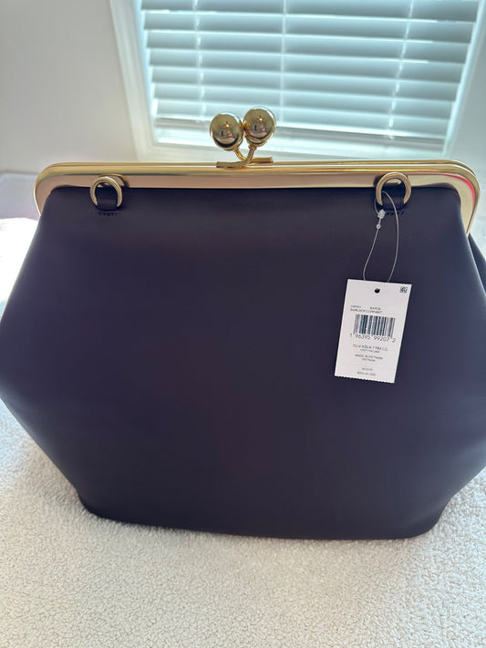 Coach large Kisslock frame bag- Black Currant