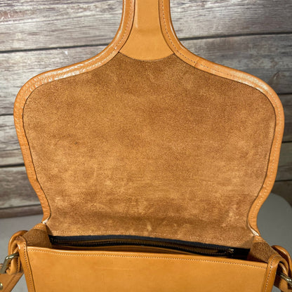 Vintage 1970’s Coach Bag Courier Bonnie Cashin Tan Brown Rare NYC USA