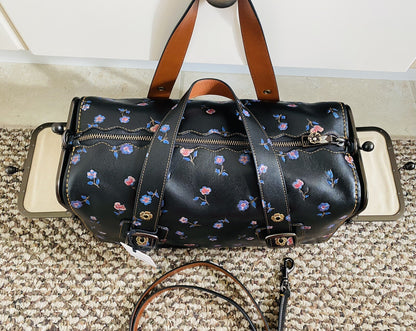 COACH 1941 VINTAGE PRAIRIE PRINT BLACK/MULTI GLOVETANNED MAILBOX 35 30571