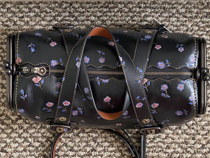 COACH 1941 VINTAGE PRAIRIE PRINT BLACK/MULTI GLOVETANNED MAILBOX 35 30571