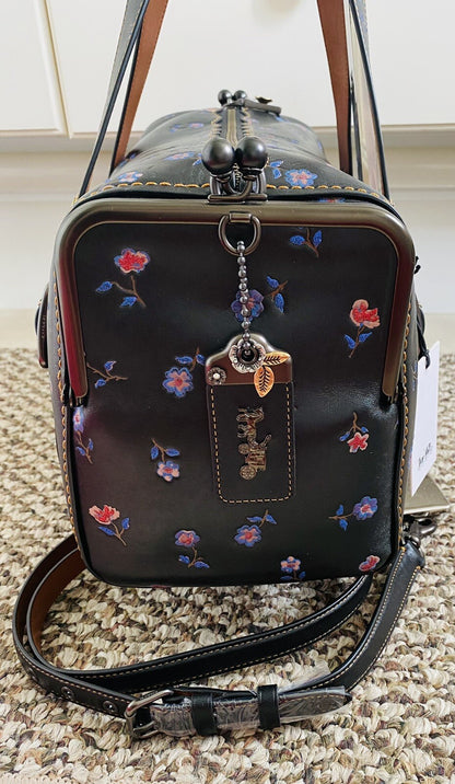 COACH 1941 VINTAGE PRAIRIE PRINT BLACK/MULTI GLOVETANNED MAILBOX 35 30571